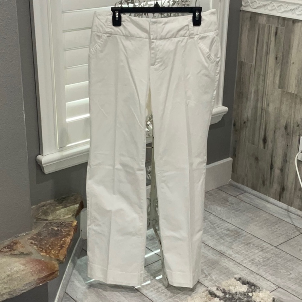White Straight-Leg Pants
